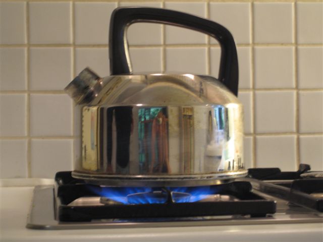Desentupindo com agua quente